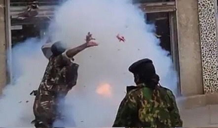 Photos Of Kenyan Police Officer Who Lost Both Hands After Teargas Canister Detonation