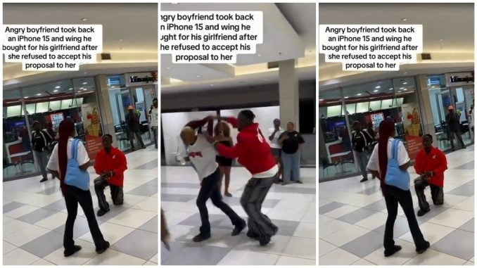 Angry Boyfriend Snatches iPhone 15 & Wig After Girlfriend Rejected His Proposal (Video) 1 FotoGrid 20240616 112423842
