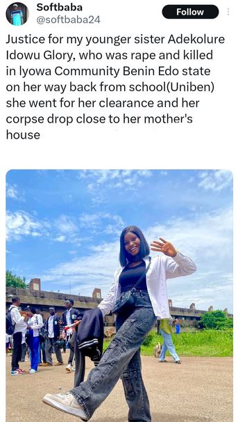 UNIBEN Graduate Tortured, Raped & Killed On Her Way Home From School (Photo)
