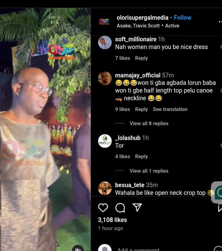 “We watch we don’t judge” – Netizens mock Kazim Adeoti’s outfit to Mercy Aigbe’s movie premiere